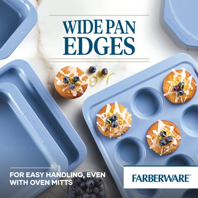 Farberware Easy Solutions Nonstick Bakeware Cookie Pan/Baking Sheet with Drop
