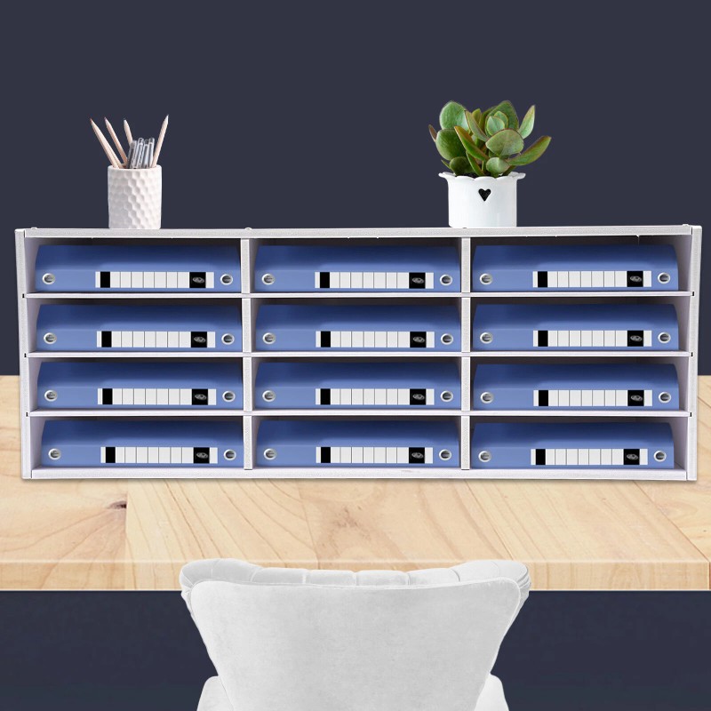 N/A 4-Tier Mail Sorter Organizer Countertop Literature Student Mailbox for