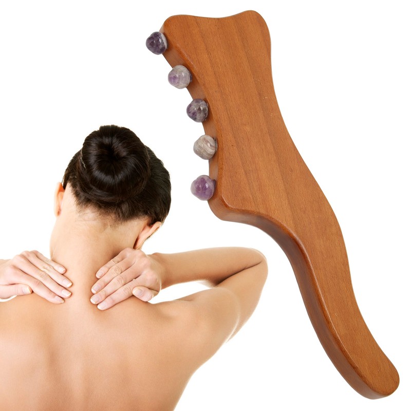 Scraping Massage Stick Wooden Household Relieve Fatigue Relaxation Massage Stick