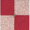 Various Manufacturers Redwork Stars 4 inch Cotton Fabric Craft Quilt