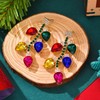 Christmas Bulbs Earrings for Women Holiday Colorful Light Bulb Earrings