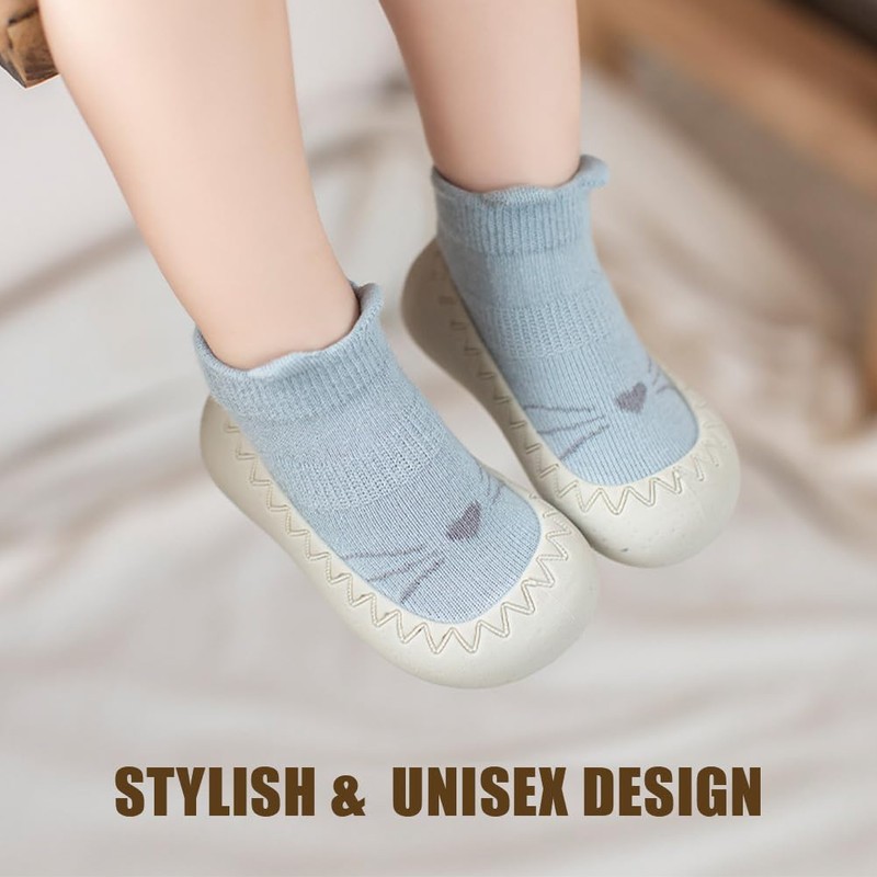 flintronic Krabbelschuhe Baby, Lauflernschuhe Kinder, Rutschfeste Hüttenschuhe Sockenschuhe, für Mädchen