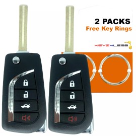 KEYZ4LESS 2 For 2018-2022 TOYOTA CAMRY KEYLESS REMOTE ENTRY KEY FOB FLIP KEY HYQ12BFB