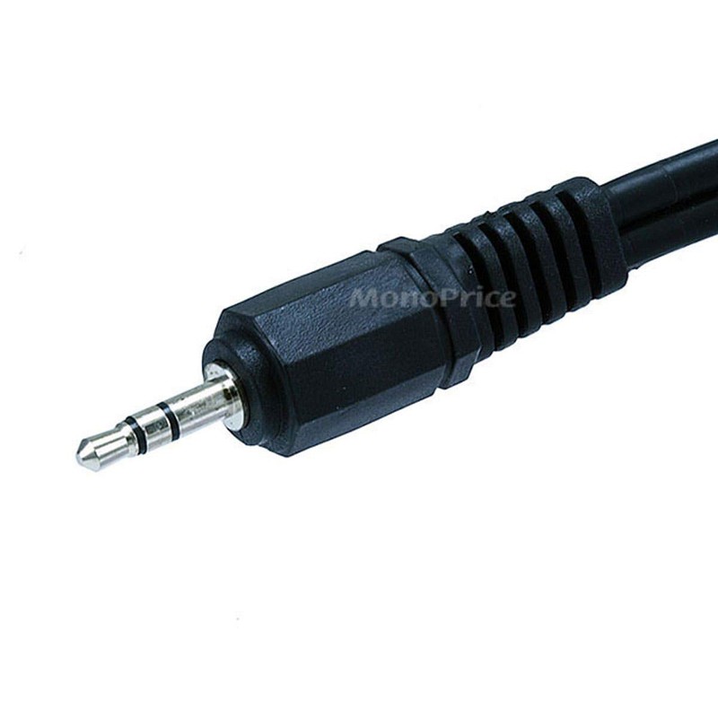 Monoprice 100667 6-Inch 3.5mm Stereo Plug/Two 3.5mm Stereo Jack Cable