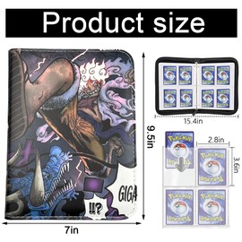 One Piece Cards, One Piece Trading Card Albums Transparent Card Holder, 400 Pockets Trading Card Album, Pockets Card Holder Album Cards Booklet, Trading Card Albums for Card Collectors