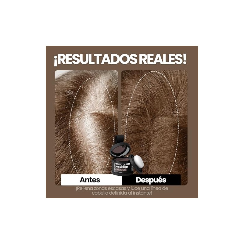 Henrys Polvo para Retocar Raíces Castaño Medio 10g, Define Línea