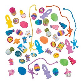 Easter Egg Fillers for Kids - Bulk 50 Piece Set - Goodie Bags, Easter Basket and Egg Hunt Toys for Girls and Boys