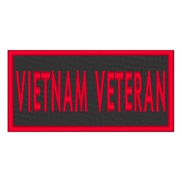 VIETNAM VETERAN Patch With Hook & Loop Fastener Biker Tactical