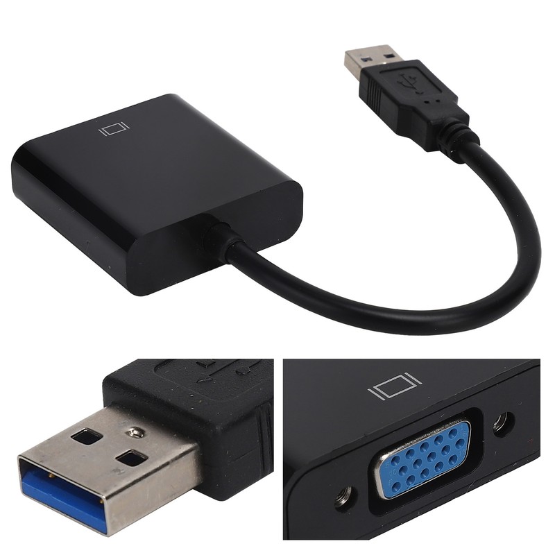 USB3.0 to VGA Converter 5Gbps HD 1080P Adapter Cable 15Pin