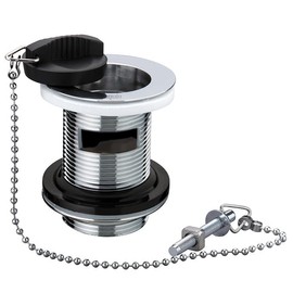 Wirquin 30120602 Basin Brass Waste Plastic Plug 75mm Slotted