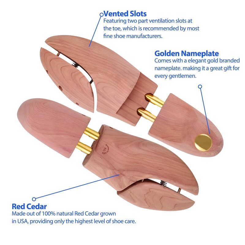 tongzaner Cedar Shoe Tree for Men Women Red Cedar Wood