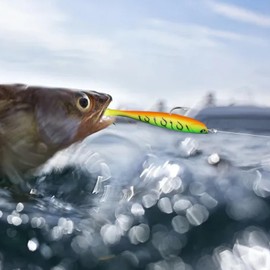 Bass Fishing Lures Kit, Bass Lure Kit PVC Fishing Lures Baits, Wear-Resistant Swimbait Realistic Fishing Lures for Walleye, Trout, Bass, Pike