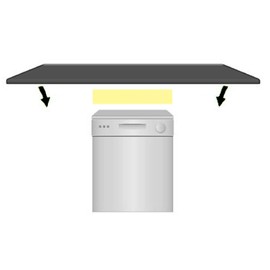 SPARES2GO Universal Anti-Condensation Moisture Absorbing Strip for Dishwasher (60cm)