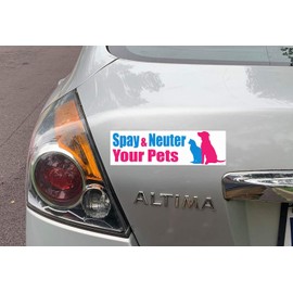 Gear Tatz - Spay and Neuter Your Pets - Bumper Sticker - 3 x 10 inches - Professionally Made in The USA - Vinyl Decal