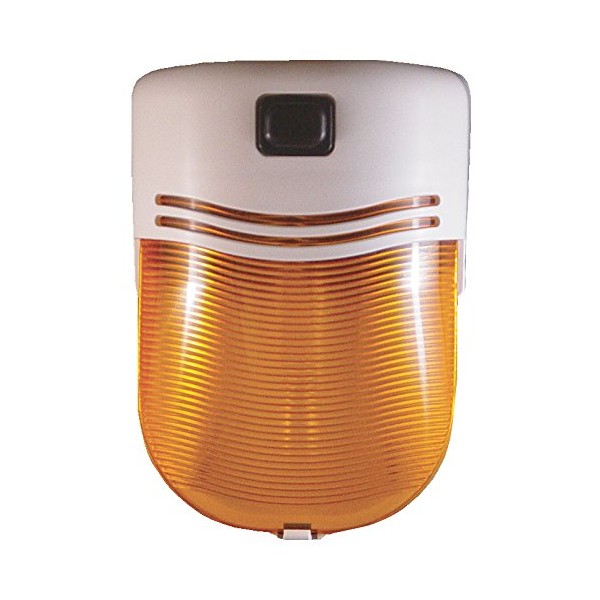 Fasteners Unlimited 007-30SAP Porch Light with White Amber Lens and