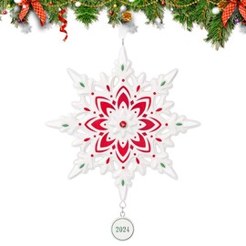 2024 Christmas Ornament Snowflake Christmas Tree Hanging Decorations for Holidays Winter Home Decor (Snowflake)