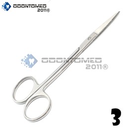 OdontoMed2011 3 PCS Dental IRIS Scissors Straight 3.75" Veterinary First AID Cutting Orthodontics Instruments ODM