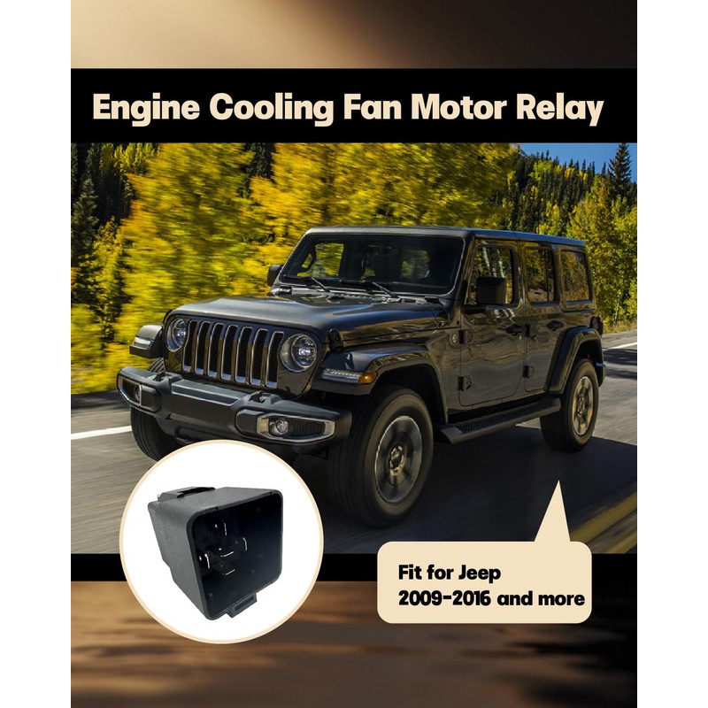 OWNDR Engine Cooling Fan Motor Relay Fit for Jeep Wrangler