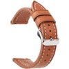 Berfine 20mm Soft Vegetable Tanned Leather Watch Bands, Quick Release