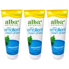 Alba Botanica: Very Emollient Cream Shave Unscented, 8 oz (3 pack)