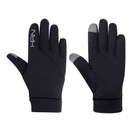 HORNE 1886 Boys Football Gloves Thermal Kids Junior Winter Sports Training With Grip And Screen Touch (Black, Age 10)