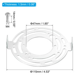 PATIKIL 115mm (4.53") Universal Light Fixture Mounting Bracket Kit, 2set Light Crossbar Round Ceiling Plate for Wall Light, Close to Ceiling Light, Chandelier