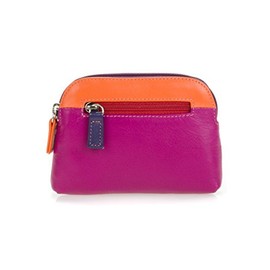 mywalit Large Leather Coin Purse | 3 Card Slots | Zip Pocket & Key Fob | Sangria Multi | Stylish & Compact Accessory for Men & Women | Perfect for Everyday Use