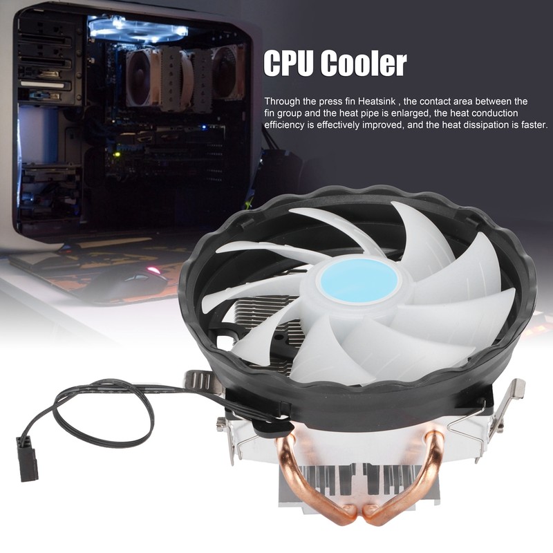 CPU Cooler Double Heat Conduction Intelligent Temperature Control Mute RGB