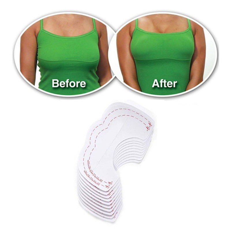 5 Paar Brusthebe-Pads Klebe-BH - unsichtbar - selbstklebend - Push-Up