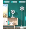 AICase Stand Fan,Folding Portable Telescopic Floor/USB Desk Fan with 10800mAh