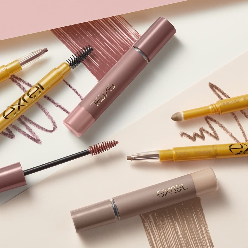 Excel Powder & Pencil Eyebrow EX PD17 (Royal Beige), Eyebrow
