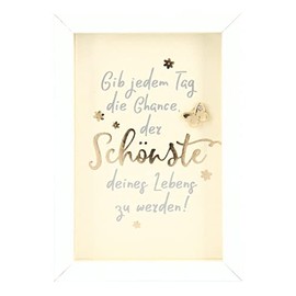 Depesche 11625-018 - Photo Frame with Compliment, Small Decorative Frame with Pretty Saying, Approx. 8.4 x 5.8 x 1.9 cm, Ideal as a Gift or a Little Present