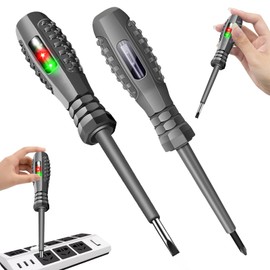 2-in-1 Screwdriver with Strong Torque and Magnet, 2 Pieces Voltage Tester Screwdriver, Phase Tester Screwdriver, Electrician Screwdriver, Power Tester Screwdriver Test Screwdriver