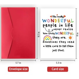 Londue Heartfelt Encouragement Card for Her Him, Beautiful Self Confidence Card for Friends Family, Positivity Card Thank You Card Appreciation card Friendship Card