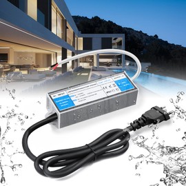 BRIMETI LED Transformer 24 V 36 W Waterproof IP67 LED Driver Power Supply 1.5 A with Plug Switching Power Supply Transformer AC 230 V to DC 24 Volt Outdoor Compact Thin Constant Voltage Low Voltage