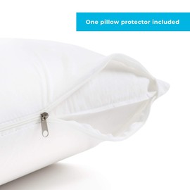 Linenspa Waterproof Pillow Encasement-Blocks Out Liquid, King Pillow Protector