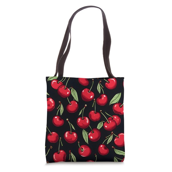 Chic Cherry Pattern Fruit Pattern Summer Tote Bag