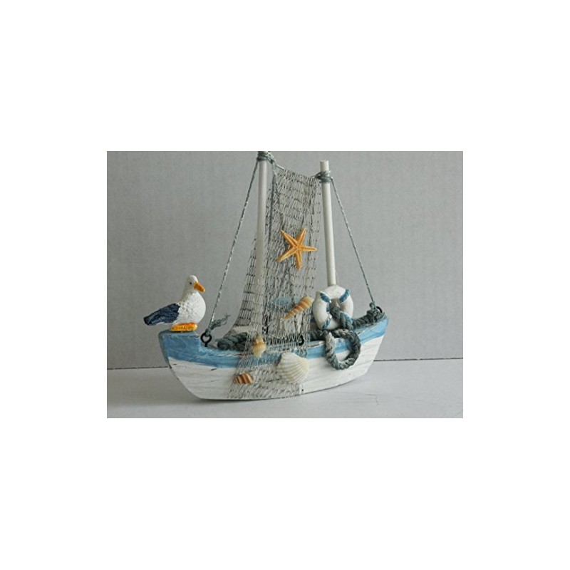 Wooden Fishing Boat Ornament
