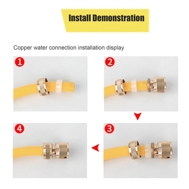 Hose Quick Connector Nipple Nozzle Water Sprayer Kit Garden Watering