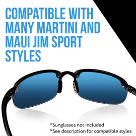 IMPRESA [2 pares] Almohadillas nasales para gafas de sol Maui Jim Sport y Martini Sport - Pieza nasal de repuesto - Almohadillas nasales fáciles de deslizar - Almohadillas nasales de silicona