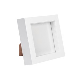 Nicola Spring White 4" x 4" 3D Box Photo Frame - Standing Hanging Craft Shadow Picture Display