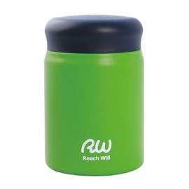 Reach Will RBB-32MGR Thermos Food Pot 11.8 fl oz (320 ml) Lightweight Vacuum Double Wall Stainless Steel Food Pot, Hot & Cold Retention, Green