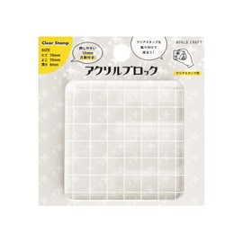Worldcraft CS-AB02 Acrylic Block Clear Stamp Base 2.8 inches (70 mm) Square