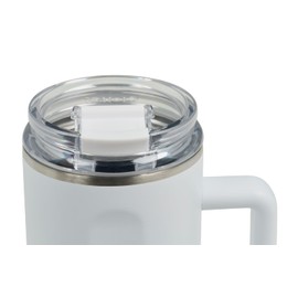 Igloo, 36 oz Tumbler with Handle, Reusable Travel Mug, Stainless Steel Insulated Hydration Cup for Hot & Cold Beverages, White