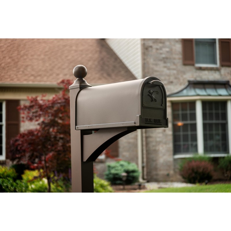 Gibraltar Arlington Large Capacity Galvanized Steel Bronze, Post-Mount Mailbox, AR15T000