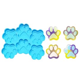 Unahtinr Resin Jewelry Mold,Keychain Resin Mold Cat-Paw Silicone Mold for Resin Pendant Keychain,Necklace Earrings,Jewelry Making