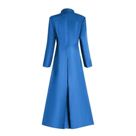 Women Cassock Choir Cassock Church Robe Minister Robe Clergy Pulpit Liturgical Blue Handmade (M,Blue)