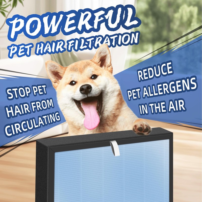 Pulluty HSP001 True HEPA Filter Replacements for Hathaspace Air Purifier