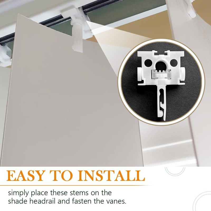 Vertical Blind Repair Carrier with Stem and Gear, Vertical Blinds