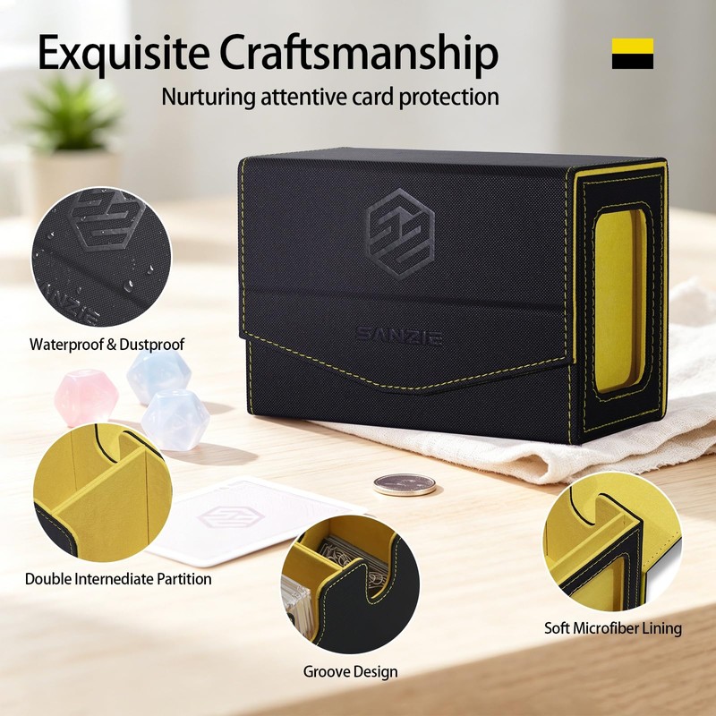 SANZIE Card Deck Box for MTG Commander Deck Box with
